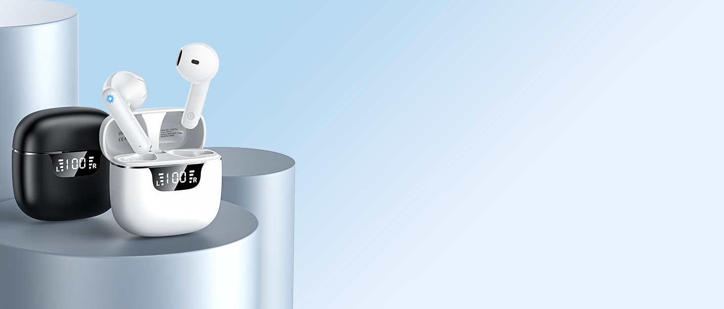 Smart pet feeder device in white with digital display, shown with small decorative dog figure on top.