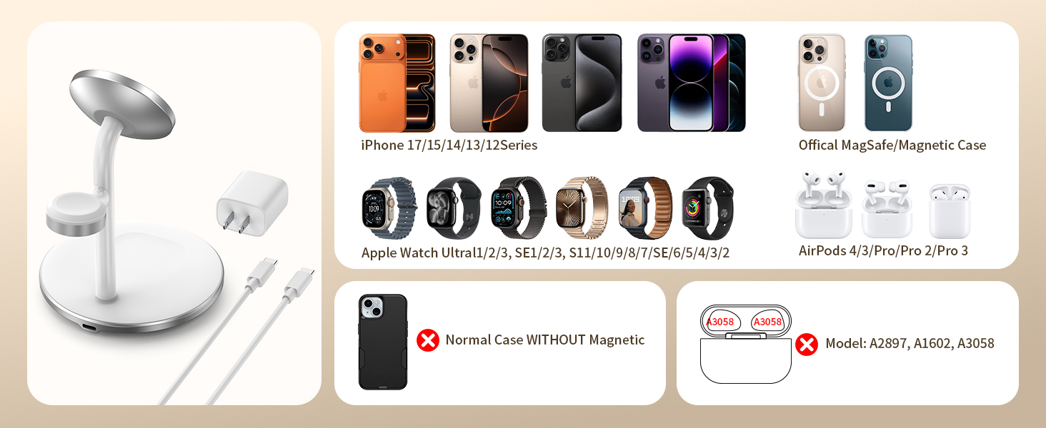 magsafe charger stand iphone 17