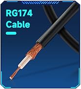 RG174 Coax Coaxial Cable Black 50 Ohm Mini Rg-174 Bare