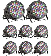 JAJALUYA LED Par Lights 36 LED Stage Lights 7 Modes RGB DJ Lights with Sound Activated Remote and...