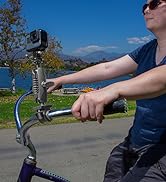 iBOLT Action Camera Bizmount Heavy Duty Handlebar/Post/Pole/Rail Mount for Water Sports, Kayaking...