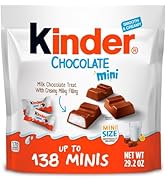 Kinder Chocolate Mini, 29.2 oz Bulk Pack, Up to 138 Minis, Milk Chocolate Bar with Creamy Milky F...