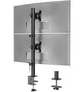 BONTEC Vertical Dual Monitor Desk Mount, Supports 13-34 Inch Screens, Full Motion Adjustability, ...