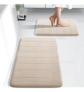 Yimobra Bathroom Rugs Sets 2 Piece, Soft Absorbent Memory Foam Bath Mats Set, Dry Fast Bath Mat, ...