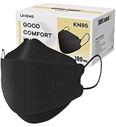 LEVENIS KN95 Face Masks 100 Pack, Breathable Comfortable and Disposable KN95 Mask, Black