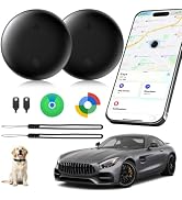 Songhello GPS Tracker for Vehicles No Subscription, iOS & Android, 2 Pack | IP66 Waterproof Car T...