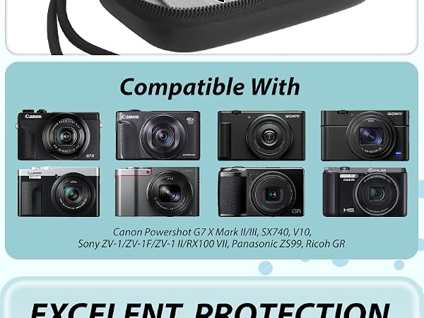hard samll bag accessories compact cameras storage holder travel panasonic lumix zs100 carrying