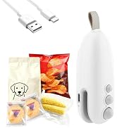 ZHLZHL Mini Bag Sealer Type-C Rechargeable Vacuum Sealer for Food 2 IN 1 Mini Bag Sealer with Cut...