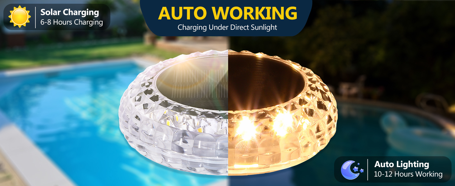 solar floating pool lights