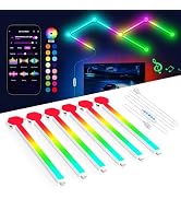 JIMIMORO Smart Wall Light Lines - Smart Home Decor Creative DIY RGB Lines with Music Sync APP & R...