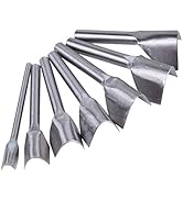 Bleiou 7pcs Leather Craft Cutting Tools V-Shape Punch Cutter Tools for Belt Wallet Bag with 7 Siz...