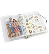 Sticker Organizer A5 Sticker Storage Book Index Card Holder Binder with 100 Pockets, Index Card O...