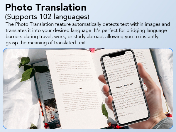 Photo Translation (Supports 102 languages)