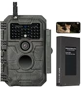 GardePro E6P Trail Camera WiFi Bluetooth, 48MP 1296p Game Cameras with 8000mAh Rechargeable Batte...