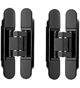 Upgrade LAGALO 2-Pack Hidden Door Hinges 180° Swing Heavy Duty Hinges 176LB Load-Bearing, 7" Invi...