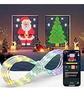 Linkind Christmas Smart Curtain Lights - APP Control, AI Pattern GIF Display, Works with Alexa Go...