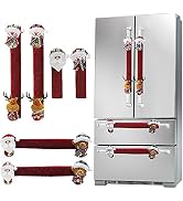 Mosoan Christmas Decorations Indoor 6 Pack Christmas Refrigerator Fridge Door Handle Covers, Sant...
