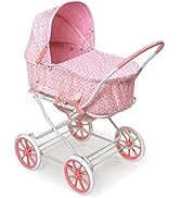 Badger Basket Just Like Mommy 3-in-1 Toy Doll Pram Stroller and Carrier for 18-22 inch Dolls - Pi...
