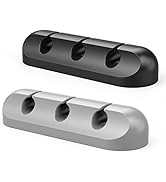 2 Pack Cable Clips - Simr Cord Organizer, Cable Management, 6mm Wire Holder System - Rubber Adhes...