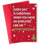 gerdiny Funny Christmas Card for Boss or Coworker, Holiday Greeting Card for Employee Appreciatio...