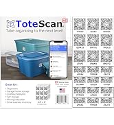 ToteScan HD (Heavy Duty) Intelligent QR Labels for Organization/Moving/Storage (45 Unique Labels,...