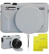 Case for Canon G7 X Mark II Camera, Soft Silicone Protective Case with Improved Down-Open Design,...