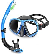 Seago Snorkel Mask Set Snorkeling Gear for Adults Youth, Anti-Fog 180° Panoramic View Scuba Divin...