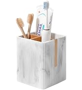 rejomiik Toothbrush Holders for Bathrooms Countertop, 3 Slots Electric Tooth Brushing and Toothpa...
