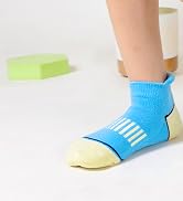SeeyAN Kids Socks Boys Ankle Athletic Half Cushioned Low Cut Sport Cotton Breathable Socks 6 Pairs