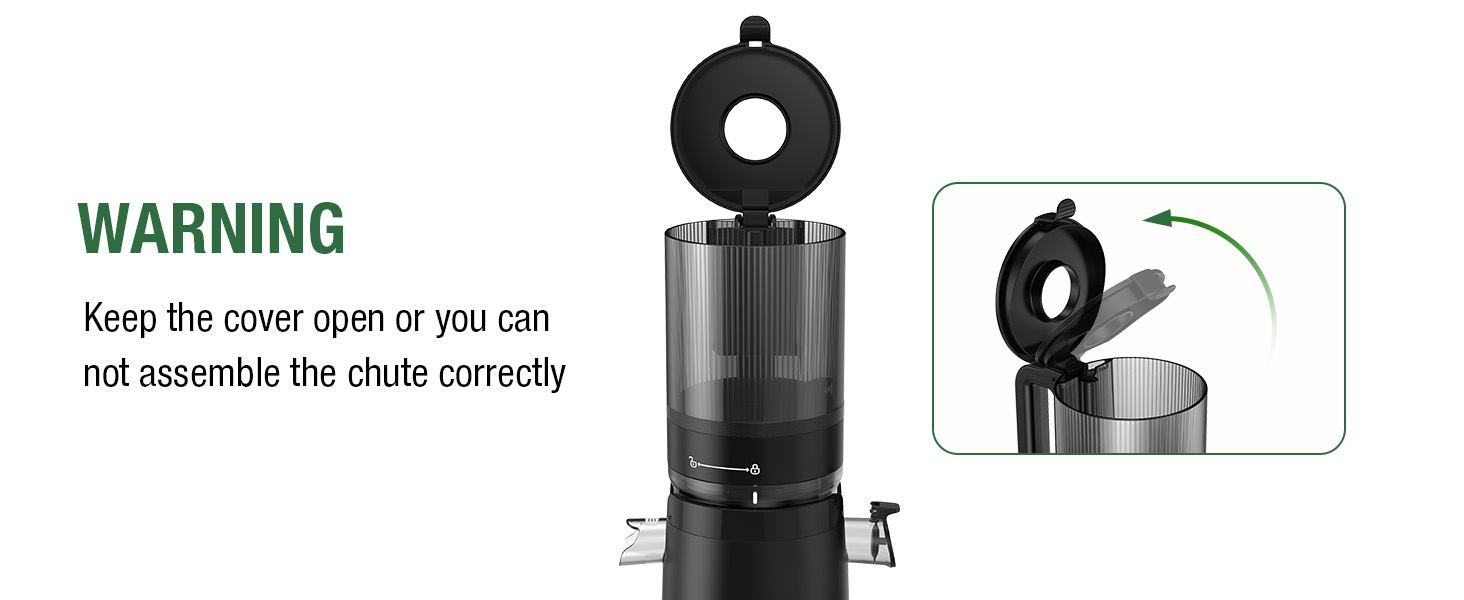 TUUMIIST Cold Press Juicer with 5.3" Extra Large Feed Chute Fit Whole Fruits & Vegetables