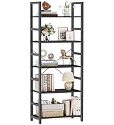 DUMOS 5-Tier Bookshelf, Modern Tall Bookcase, Open Storage Display Shelf for Living Room, Bedroom...