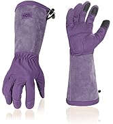 Vgo... Ladies' Synthetic Leather Extended Pig Split Leather Cuff Rose Pruning Thorn Proof Garden ...