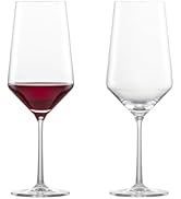 ZWIESEL GLAS Pure Bordeaux Red Wine Glass (Set of 2), Bordeaux Glasses for Red Wine, Dishwasher-S...