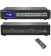 MT-VIKI Upgraded 4K HDMI Matrix Switch 16x16 Support Web GUI w/IR Remote, 4K@30Hz Rack Mount Swit...