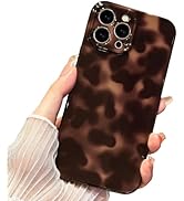 Anuck for iPhone 15 Pro Case Tortoise Shell Phone Case, Cute Chic Amber Leopard Cheetah Print Aes...