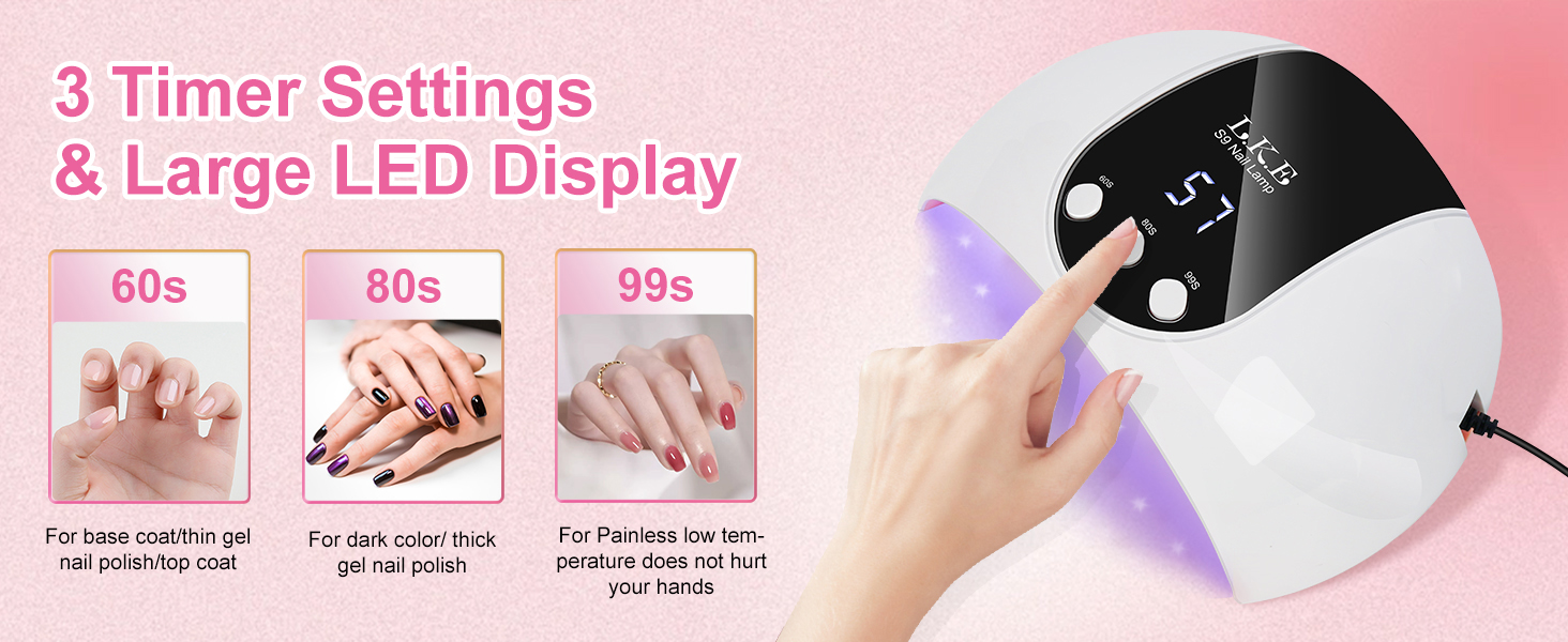 3 Timer UV Light for Gel Nails
