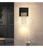 MingBright 9.6 Inch LED Wall Lanterns, 6W 3000K Wall Light Fixture with Crystal Bubble Glass, Ind...