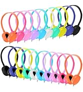 Kids Headphones Bulk 30 Pack Colourful Class Set of Headsets for School Classroom Students Childr...