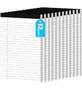 12 Pack Notepads 5x8, Small Legal Pads Narrow College Ruled, 30 Sheets/Pack, Perforated Notebook ...
