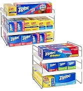 2 Pack Pantry Organization and Storage, Expandable Foil and Plastic Wrap Organizer, Adjustable Ki...
