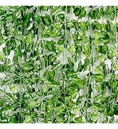 Tiyard 18pcs 126 Feet Fake Ivy Leaves Fake Vines Artificial Ivy, Silk Ivy Garland Greenery Artifi...