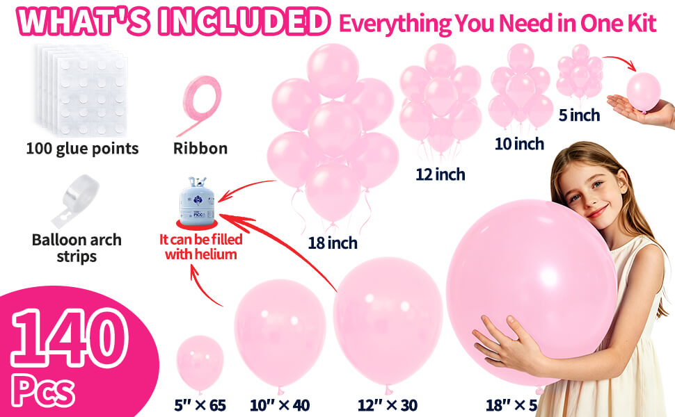 pale pink balloons
