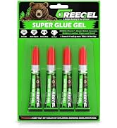 GREEGEL Super Glue Gel, All Purpose Superglue Clear Adhesive Instant Cyanoacrylate (CA) Single Us...