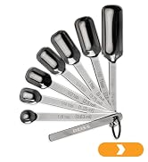 Deiss PRO Heavy Duty Stainless Steel Measuring Spoons for Cooking Spices Dry or Liquid Ingredient