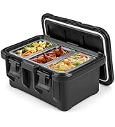 ARLIME 31QT Insulated Food Pan Carrier, Stackable Hot Box w/ 3 PC Food Pans, 8” Deep Top Load LLD...
