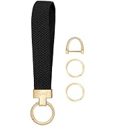 Fishent Stretchy Keychain, Woven Keychain Wristlet for Keys