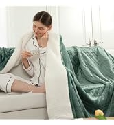 TRUSTWARMTH Electric Blanket Heated Throw, 50"x70" Electric Throw Blanket | Soft Flannel & Warm S...