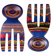 MYRAINBOW Salad Tongs, Salad Hand, Pakkawood Salad Tongs for Serving, Serving Utensils Set Salad ...