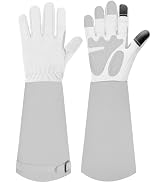 SLARMOR Long-Gardening-Gloves for Women/Men - Thorn Proof Rose Pruning Gloves Heavy Duty Gauntlet-L