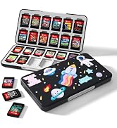 Switch Game Case for 24 Cards – Switch Game Card Case Holder, Switch Games Case with Magnetic Clo...